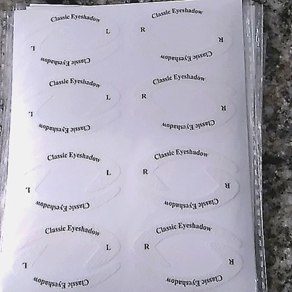 Makeup EYE shadow stencils for left and right eye - get the right placement